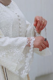 مانتو سپید شکوفه